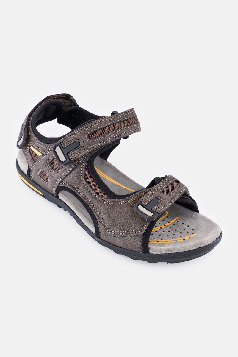 GEOX Men U Tevere B Velcro Sandals, Coffee Brown - Image 1
